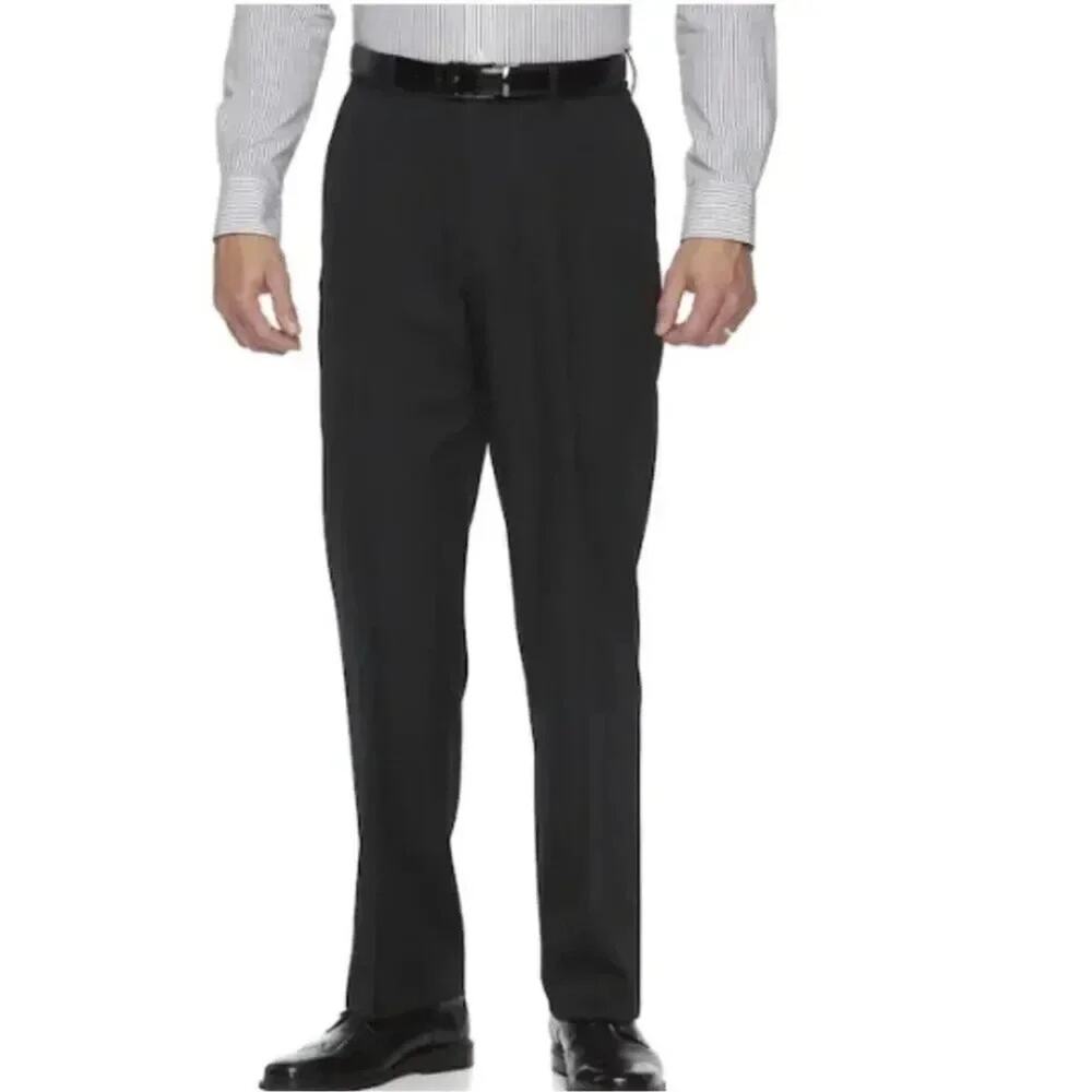 Croft & Barrow Men's 34x32 Black Dress Pants Classic Fit Chinos